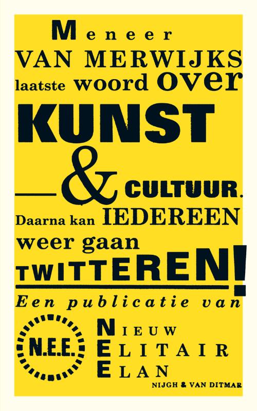 Omslag van Meneer van Merwijks laatste woord over kunst & cultuur