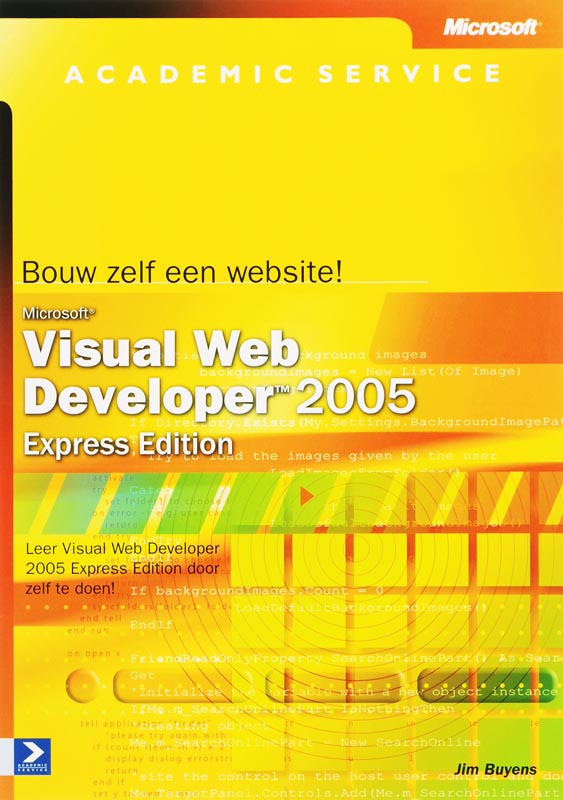 Omslag van Microsoft Visual Webdeveloper 2005 Express Editie Bouw zelf een web