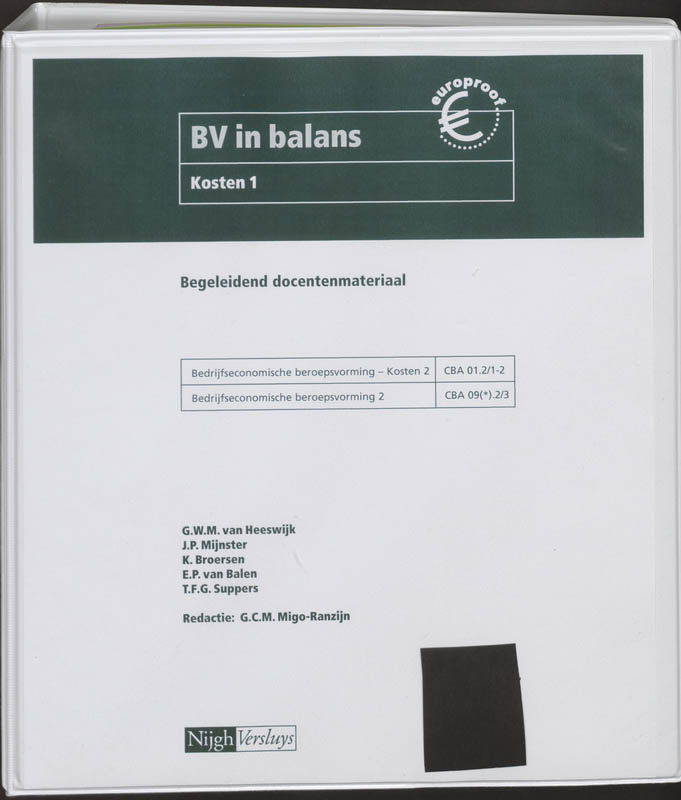 Omslag van Begeleidend docentenmateriaal