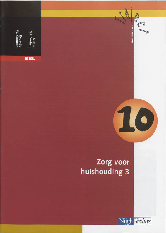 Omslag van Katern 10 zorg voor de huishouding 3