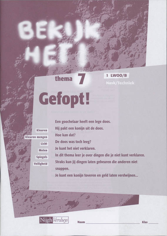 Omslag van werkboek