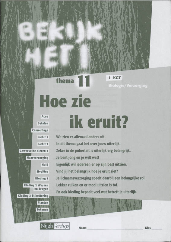 Omslag van werkboek