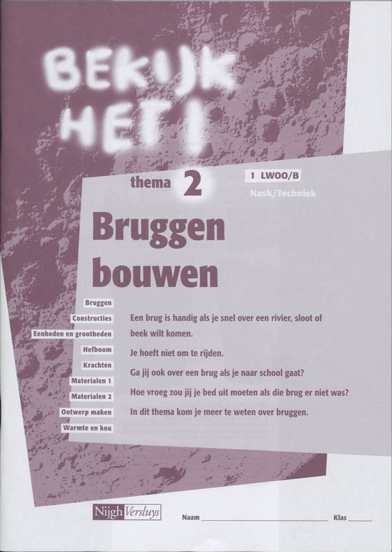 Omslag van werkboek
