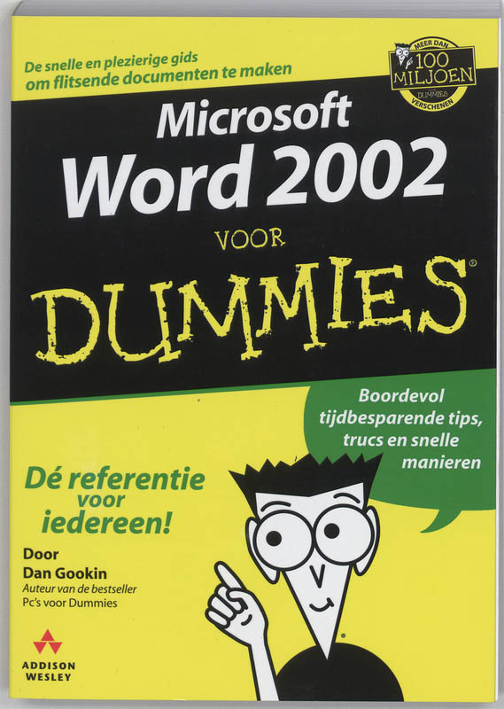 Omslag van Microsoft Word 2002 voor Dummies