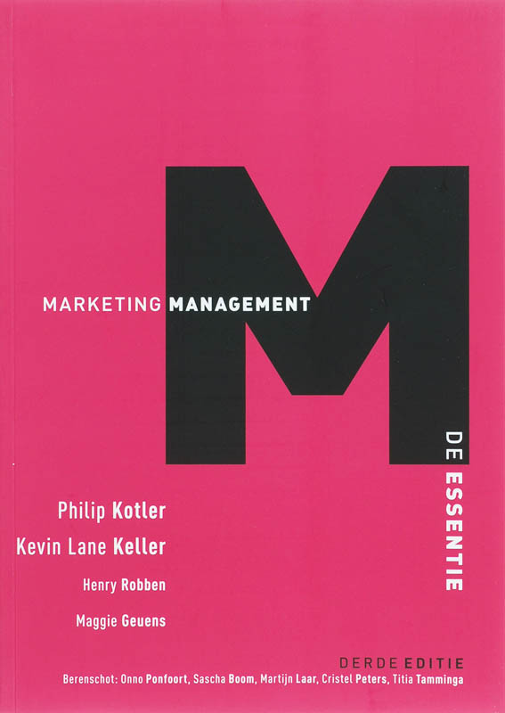 Omslag van Marketingmanagement, de essentie