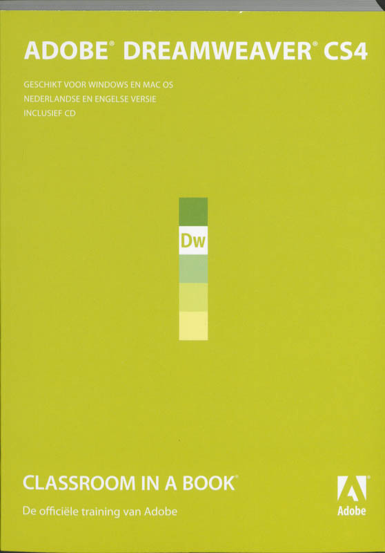 Omslag van Adobe Dreamweaver CS4 Classroom in a Book