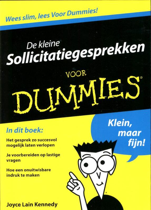 Omslag van De kleine sollicitatiegesprekken voor Dummies