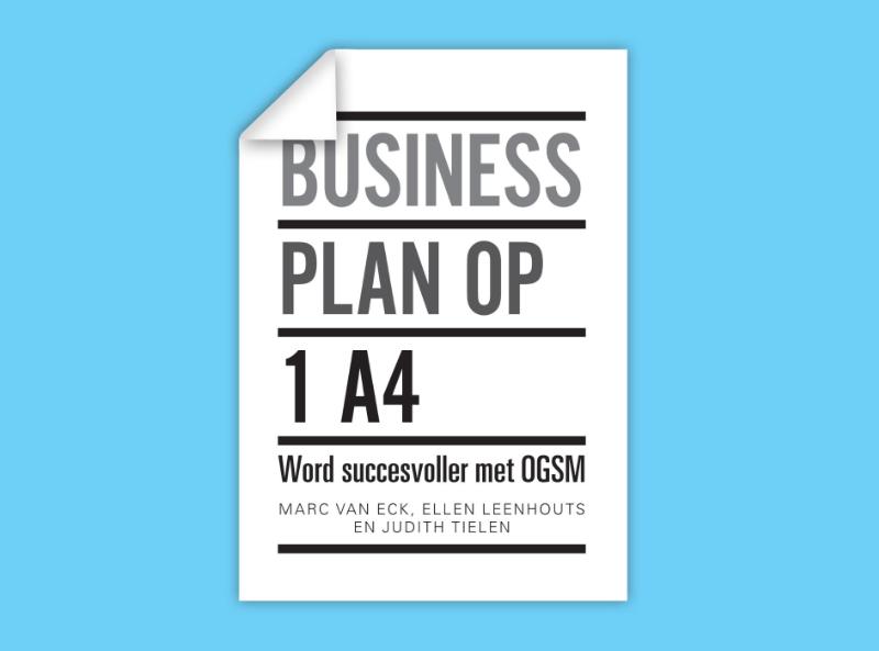 Omslag van Businessplan op 1 A4