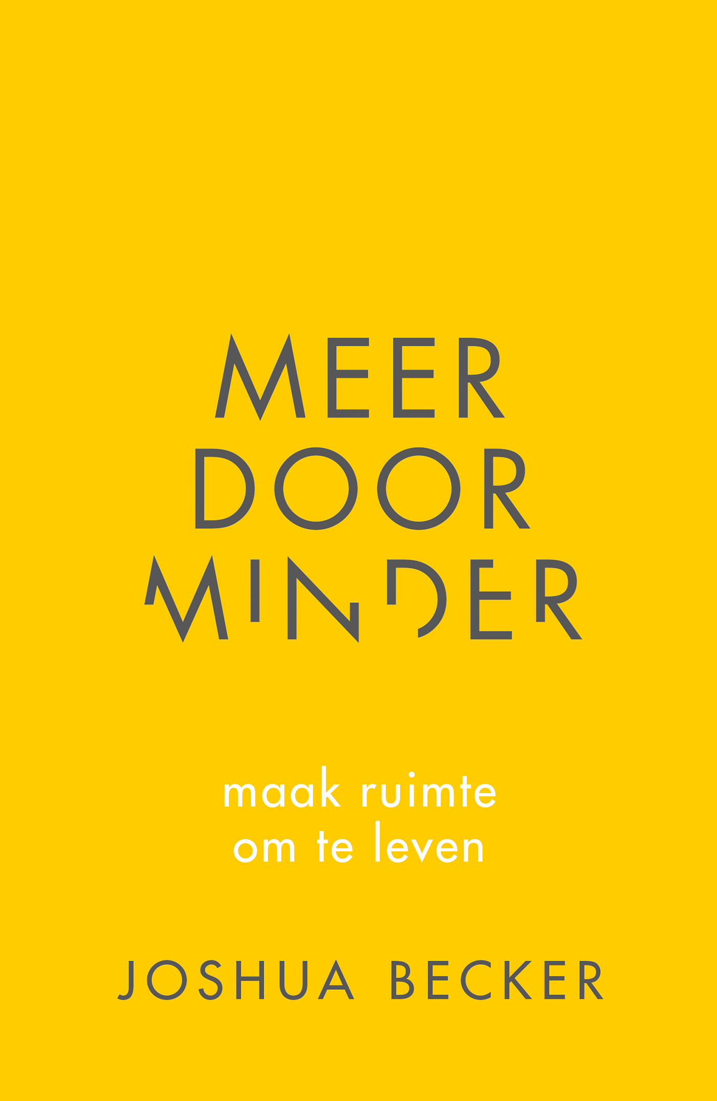 Omslag van Meer door minder