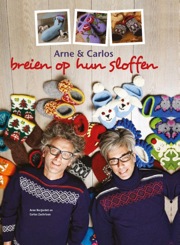 Omslag van Arne en Carlos breien op hun sloffen