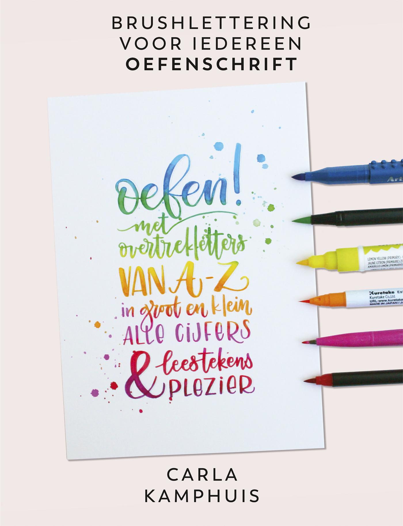 Omslag van Brushlettering voor iedereen - oefenschrift 1