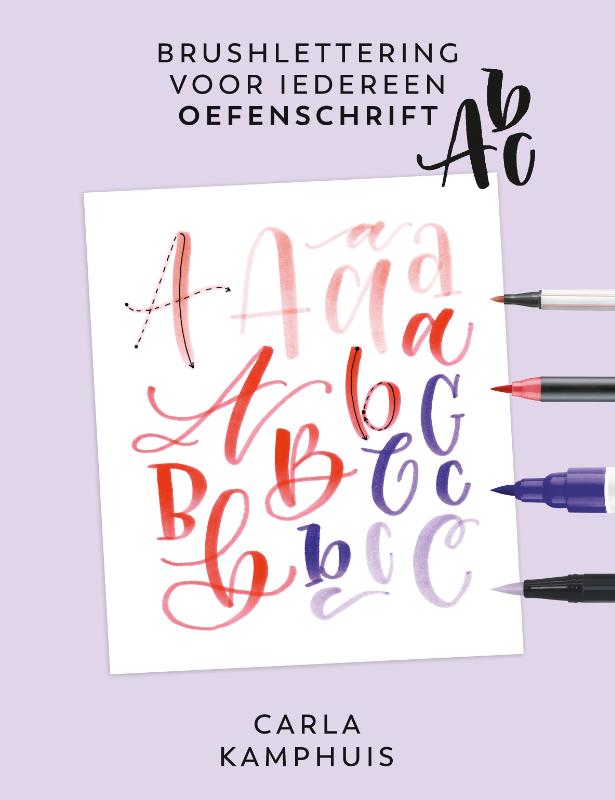 Omslag van Brushlettering voor iedereen - Oefenschrift ABC