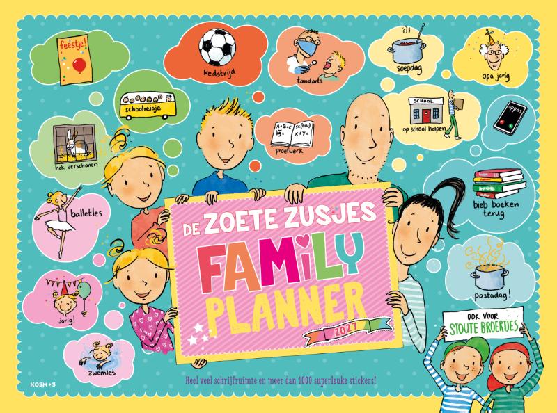 Omslag van De Zoete Zusjes family planner 2027