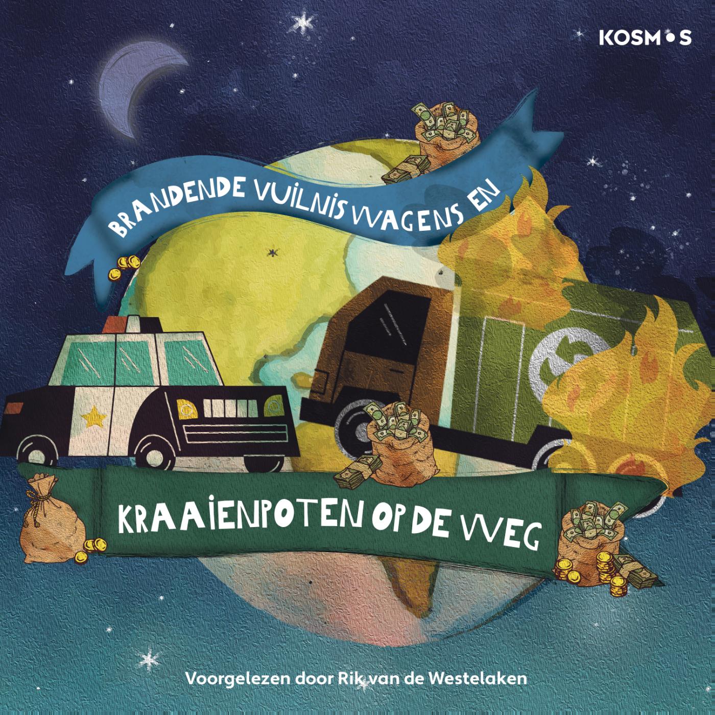 Omslag van Brandende vuilniswagens en kraaienpoten op de weg