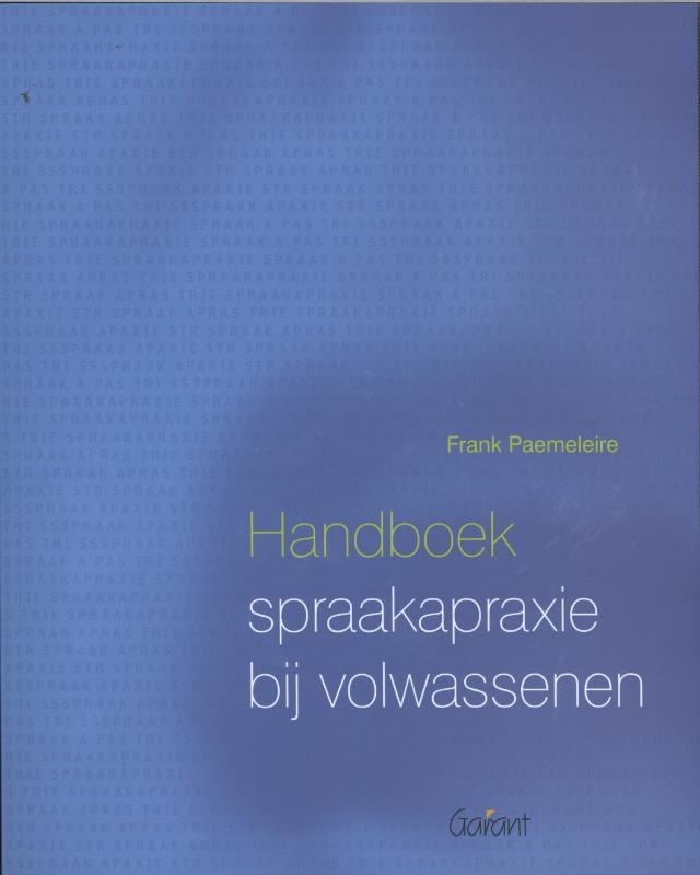 Omslag van Handboek spraakapraxie bij volwassenen