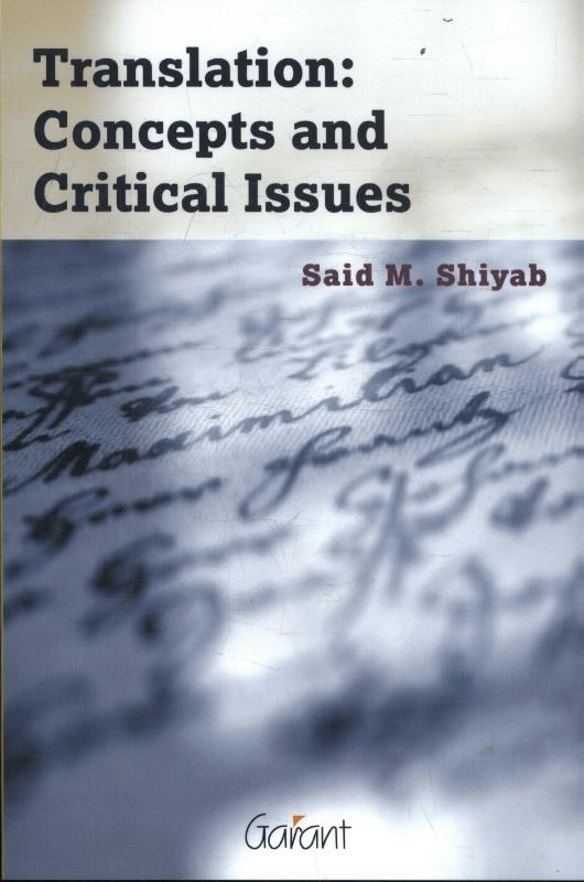 Omslag van Translation: Concepts and Critical Issues