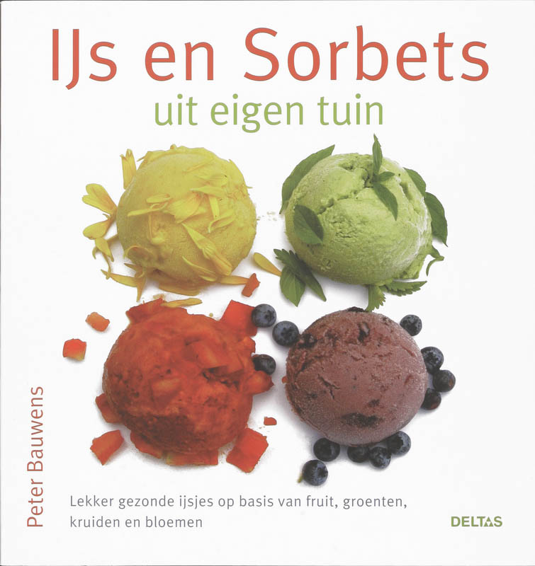 Omslag van IJs en sorbet uit eigen tuin
