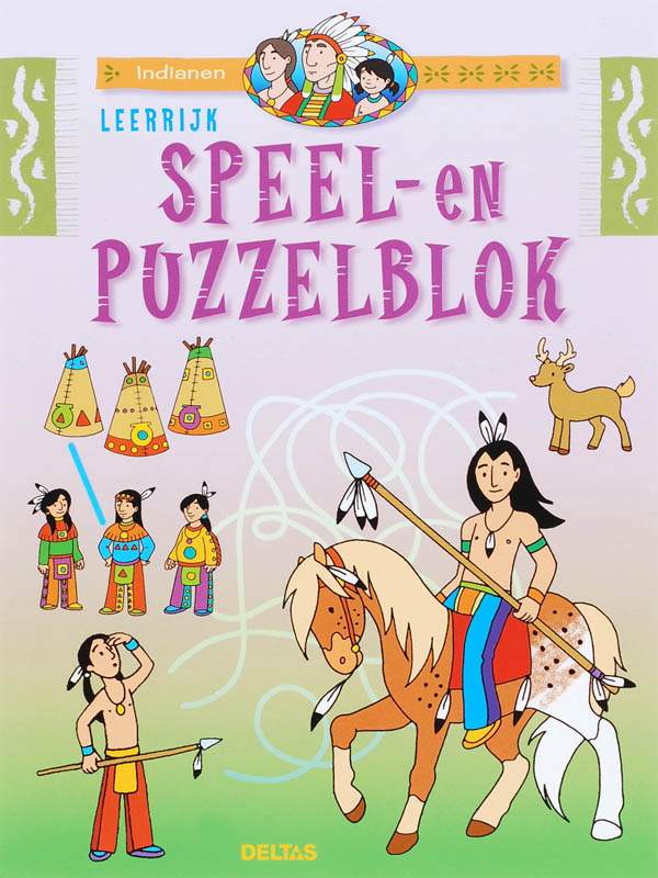 Omslag van Indianen leerrijk speel- en puzzelblok