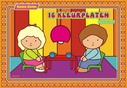 Omslag van Retro Color 16 kleurplaten uitscheurbaar