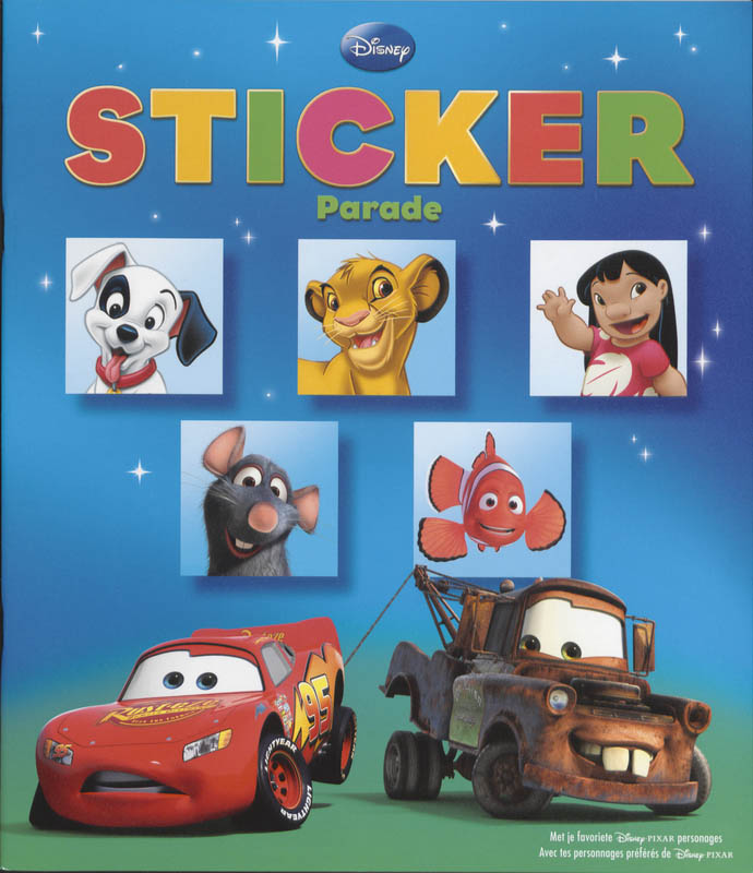 Omslag van Disney Sticker Parade (pixarfiguren)