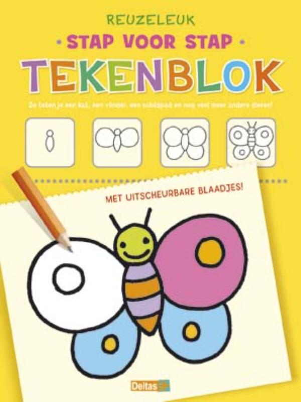 Omslag van Reuzeleuk tekenblok - Stap voor stap