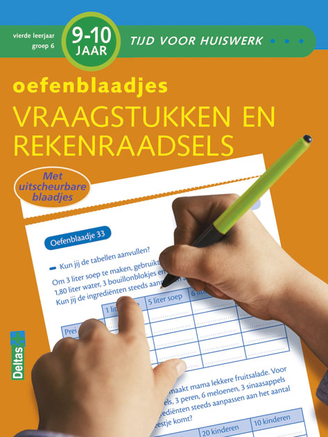 Omslag van Oefenblaadjes Vraagstukken en rekenraadsels 9-10 jr