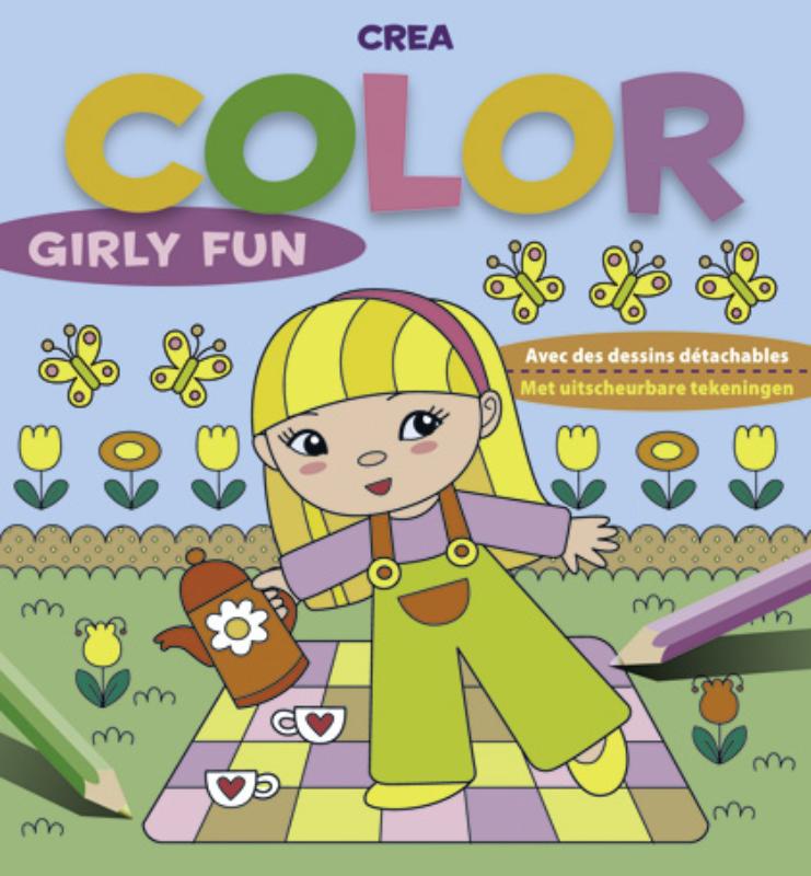 Omslag van Crea color girly fun