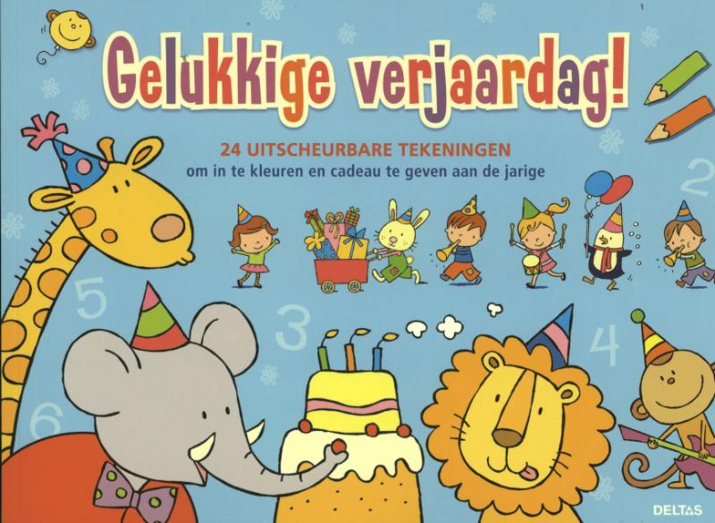 Omslag van Gelukkige verjaardag! 24 uitscheurbare tekeningen