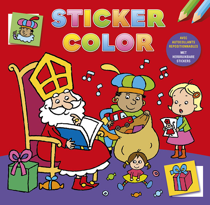 Omslag van Sinterklaas Sticker Color / Saint-Nicolas Sticker Color