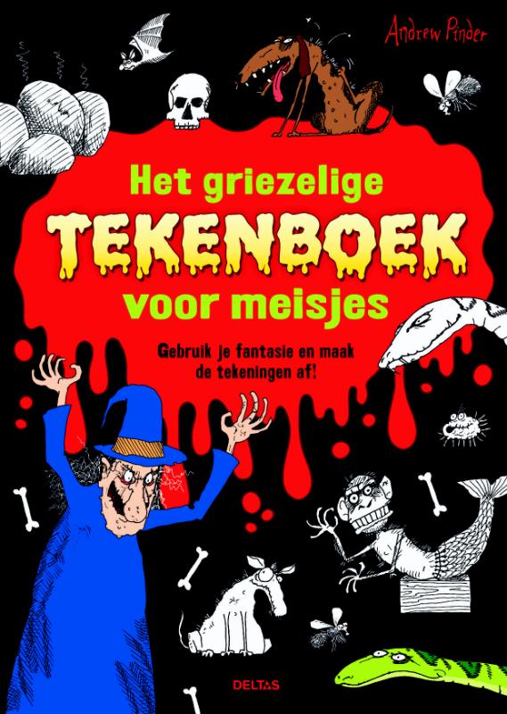 Omslag van Het griezelige tekenboek voor meisjes