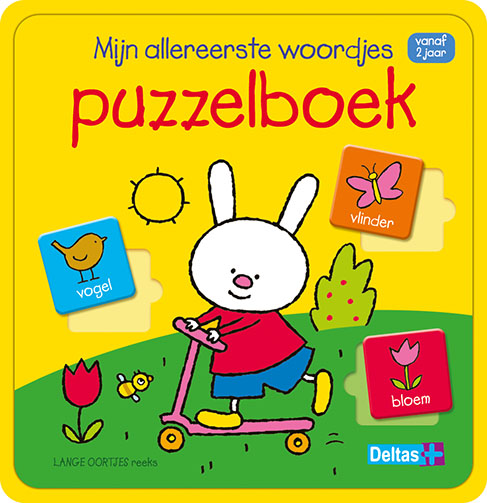 Omslag van Lange oortjes - Mijn allereerste woordjes puzzelboek (+2j.)