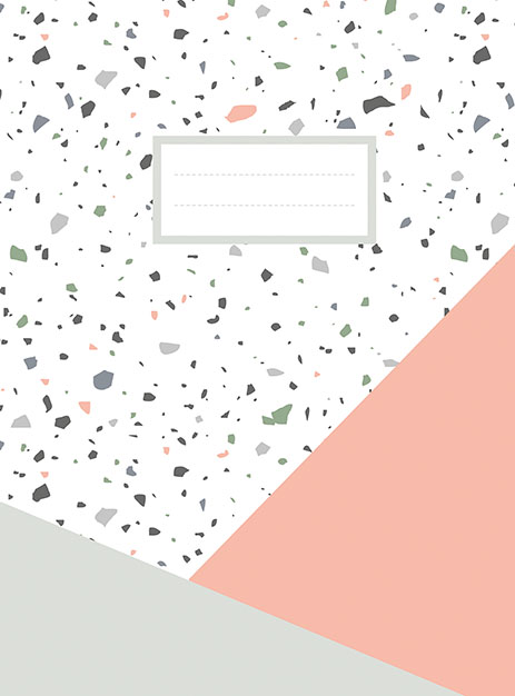 Omslag van Terrazzo schrift (ruiten) / Terrazzo cahier (quadrillé)