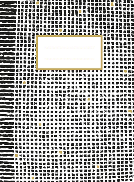 Omslag van Zwart-wit-goud schrift (ruiten) / Noir-blanc-or cahier (quadrillé)