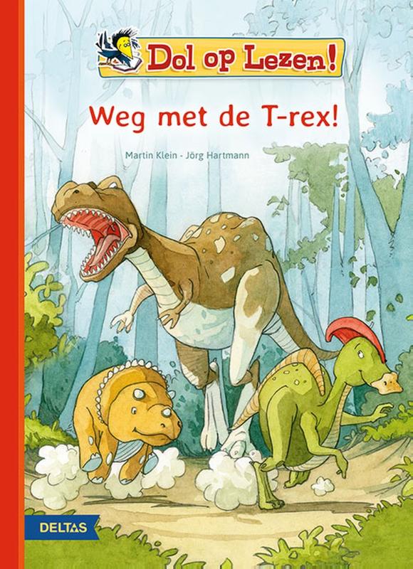 Omslag van Dol op lezen! Weg met de T-rex!