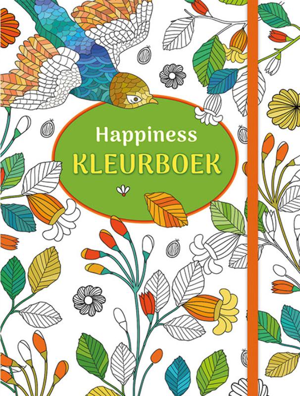 Omslag van Happiness kleurboek (gebonden)
