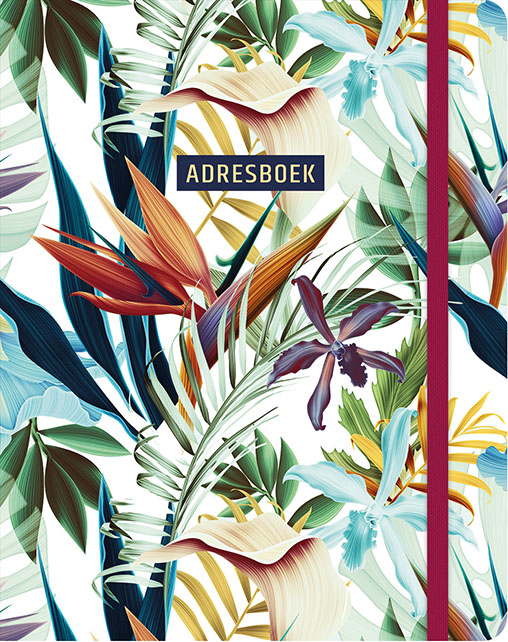 Omslag van Adresboek (groot) - Tropical