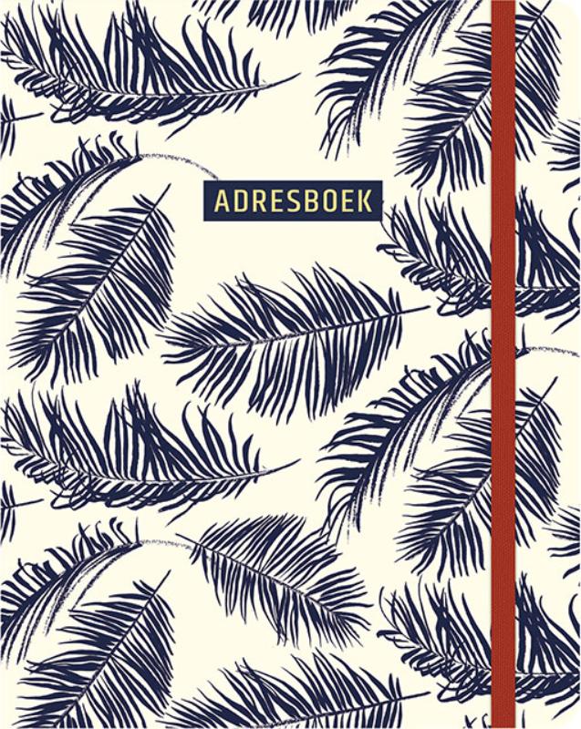 Omslag van Adresboek (groot) - Botanical Blue
