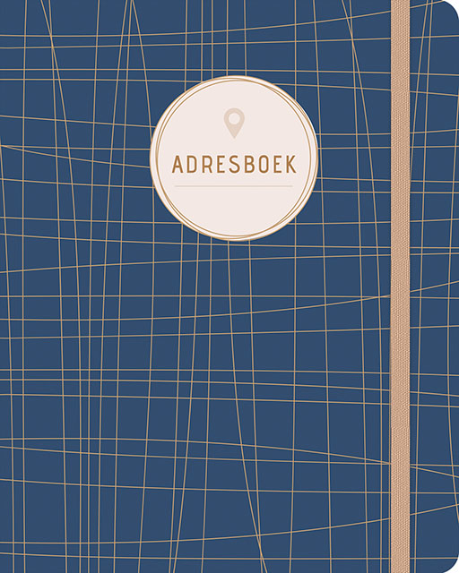 Omslag van Adresboek (groot) - Dark Blue