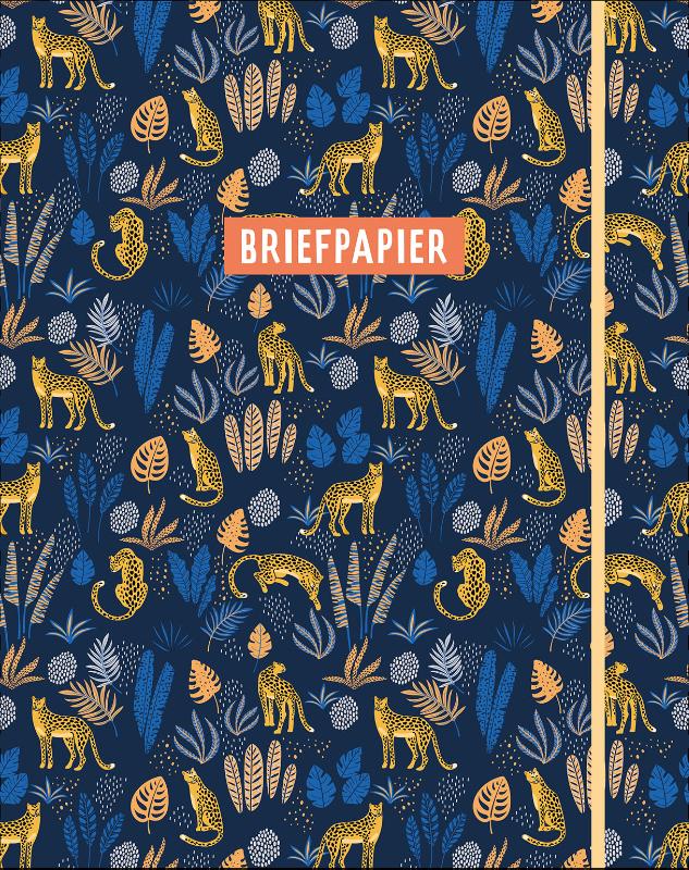 Omslag van Briefpapier Jungle (blauw)