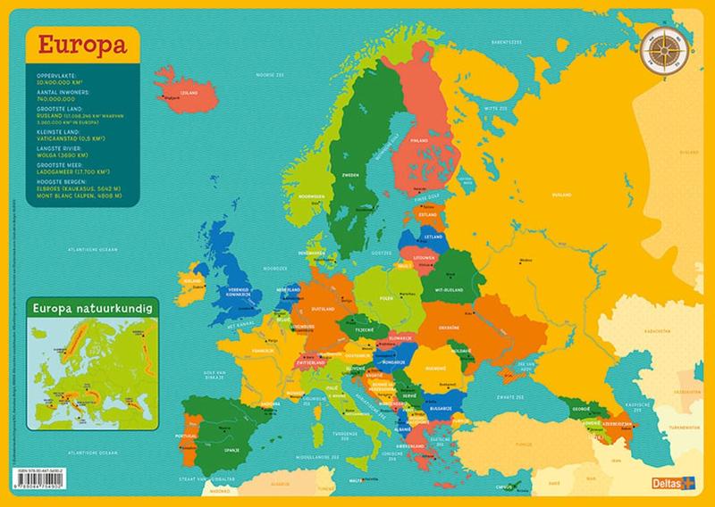 Omslag van Educatieve onderleggers - Kaart Europa