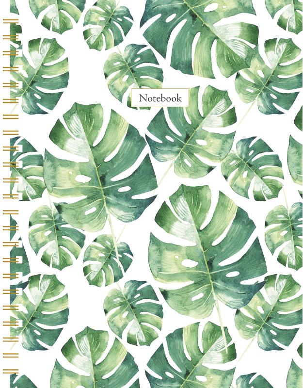 Omslag van Leaves spiraalboek groot (ruiten) / Leaves grand carnet à spirale (quadrillé)