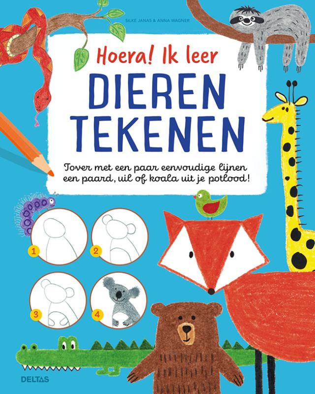 Omslag van Hoera! Ik leer dieren tekenen