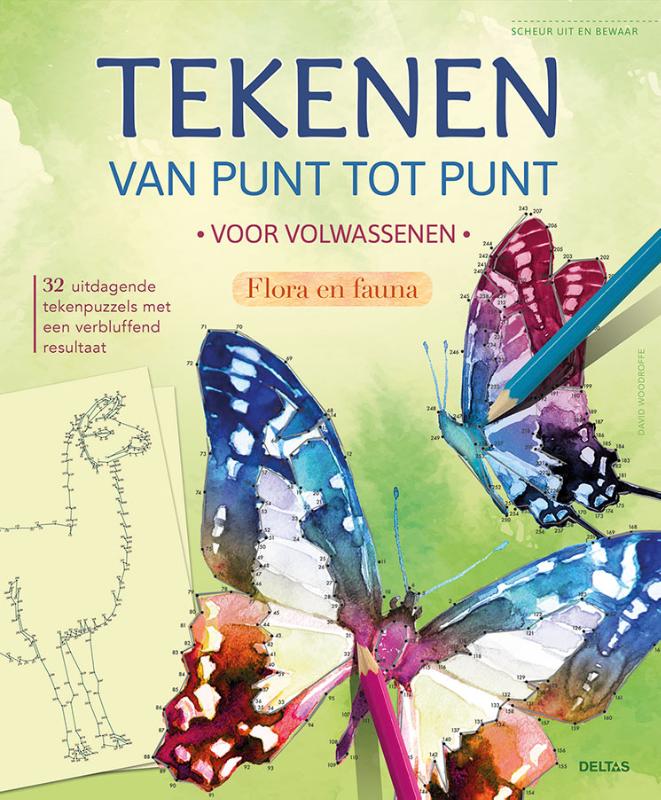 Omslag van Tekenen van punt tot punt voor volwassenen - Flora en fauna