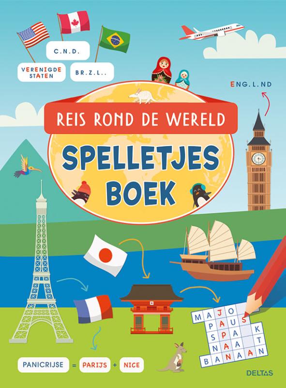 Omslag van Reis rond de wereld spelletjesboek