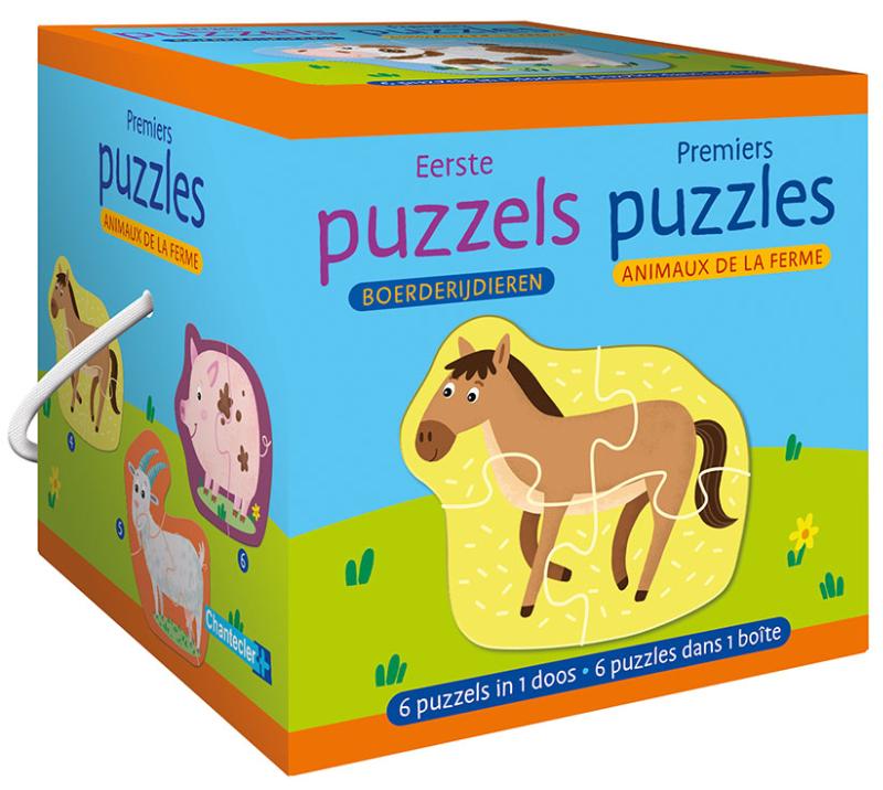 Omslag van Eerste puzzels - boerderijdieren / Premiers puzzles - animaux de la ferme