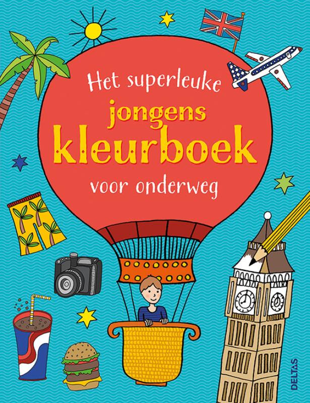 Omslag van Het superleuke jongenskleurboek voor onderweg