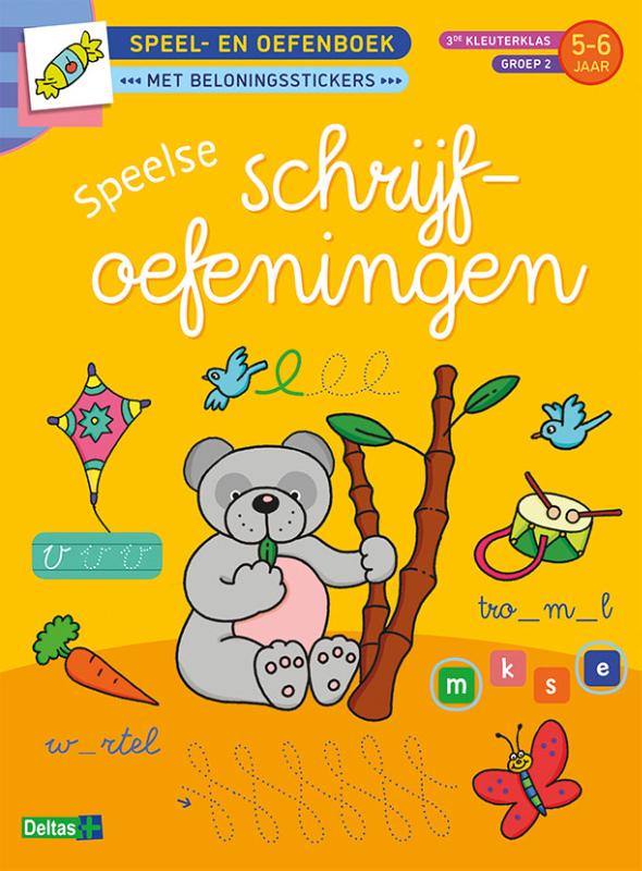 Omslag van Speelse Schrijfoefeningen 5-6 jaar