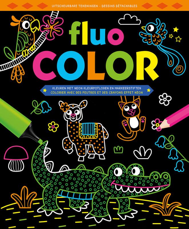 Omslag van Fluo Color kleurblok / Fluo Color bloc de coloriage