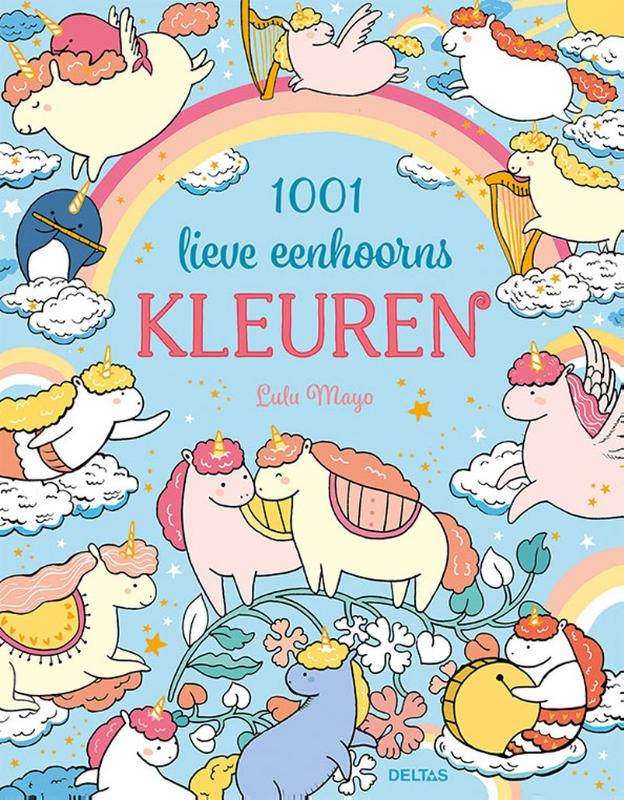 Omslag van 1001 lieve eenhoorns kleuren