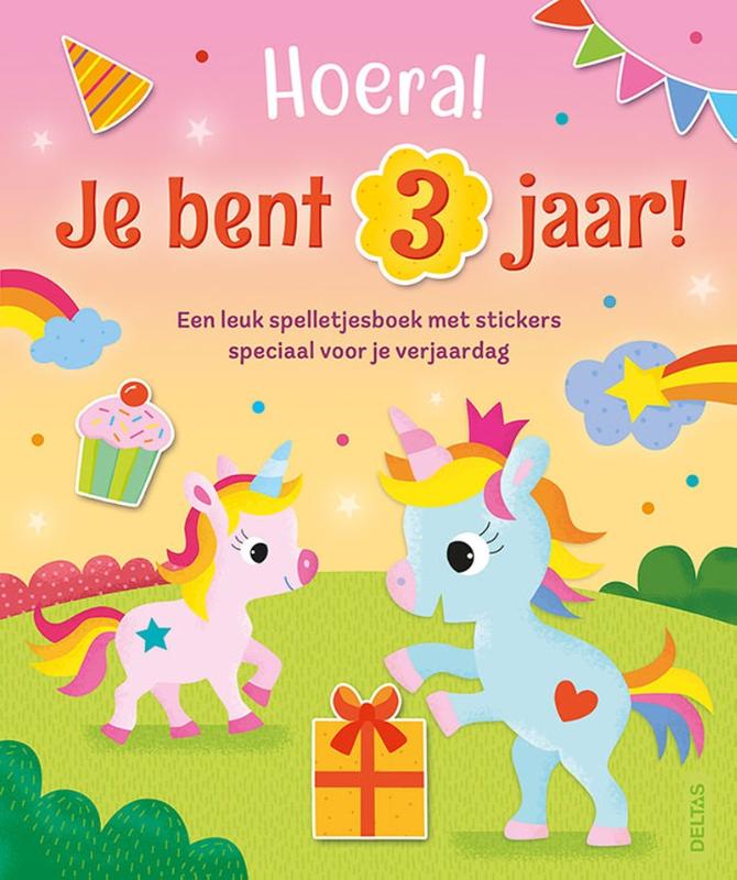 Omslag van Hoera! Je bent 3 jaar! Eenhoorns
